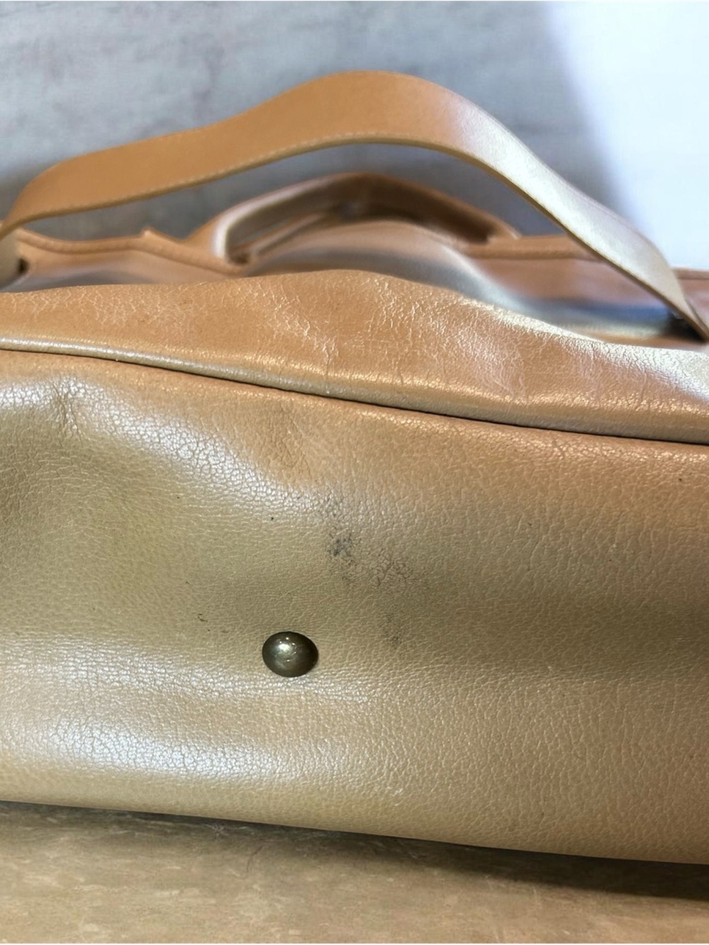 LONGCHAMP Belt Leather Hand Tote Bag Women Yellow /tan Genuine - Picture 10 of 16